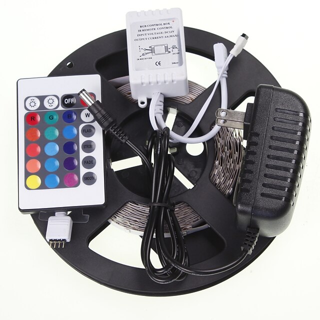  JIAWEN 5 m Sets de Luces 300 LED 5630 SMD RGB Cortable / Conectable / Adecuadas para Vehículos 100-240 V 1 juego / Auto-Adhesivas