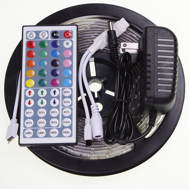  SENCART 5 m RGB-kontroller 300 LED 5630 SMD RGB Vanntett / Fjernkontroll / Kuttbar 100-240 V / Koblingsbar / Passer for kjøretøy / Selvklebende / Fargeskiftende