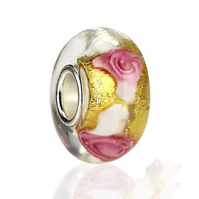  Damen Perlenbesetzt Charme Rosen Blume Europäisch Rosa Modische Halsketten Schmuck Für Alltag
