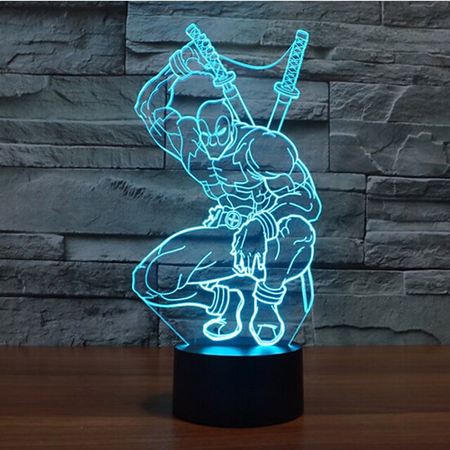  3D nattlampa Dekorativ LED 1 st