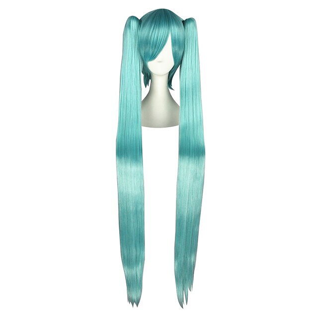  Cosplay Wigs Vocaloid Mikuo Blue Extra Long / Straight Anime Cosplay Wigs 120 CM Heat Resistant Fiber Male / Female