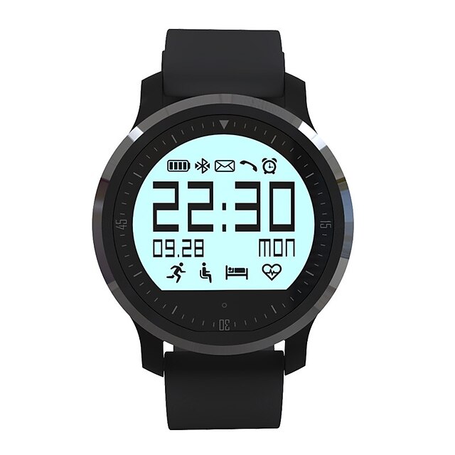  Men's Smartwatch Digital Rubber Black Touch Screen Heart Rate Monitor Alarm Digital Black Orange Blue / Calendar / date / day / Remote Control / RC / Pedometers / Fitness Trackers / Stopwatch