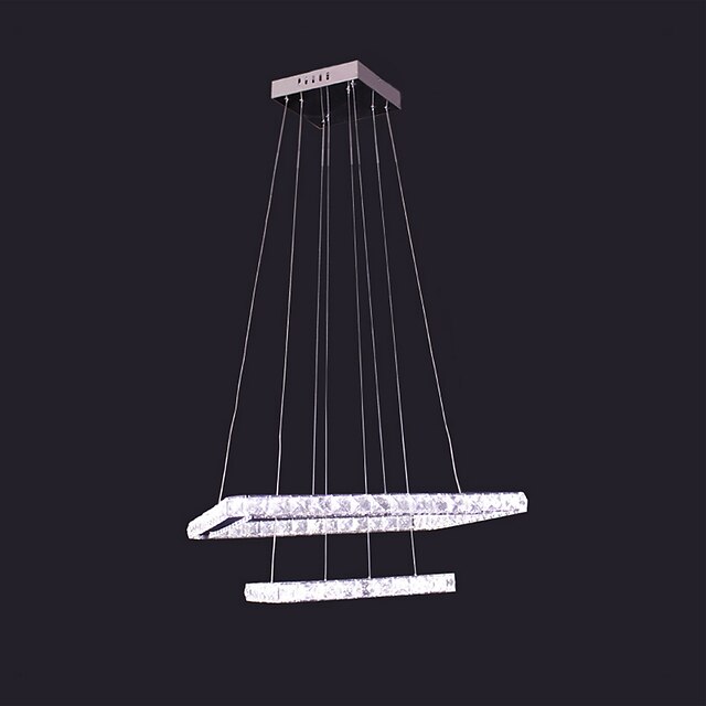  Linear Pendant Light Ambient Light Electroplated Metal Crystal, LED 90-240V Warm White / White LED Light Source Included / LED Integrated