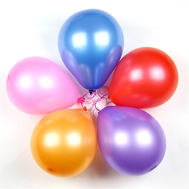  Bälle Ballons Bildungsspielsachen Party Klassisch Aufblasbar Dick perlmutterglänzend Silikon Latex Für Kinder Erwachsene Jungen Mädchen 100 pcs