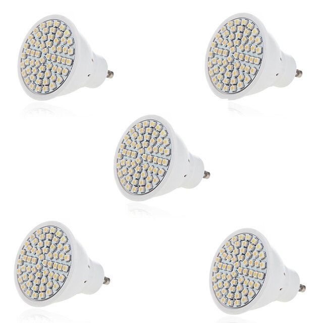  5 stuks 3 W LED-spotlampen 300 lm GU10 GU5.3 60 LED-kralen SMD 2835 Decoratief Warm wit Koel wit 220-240 V / RoHs