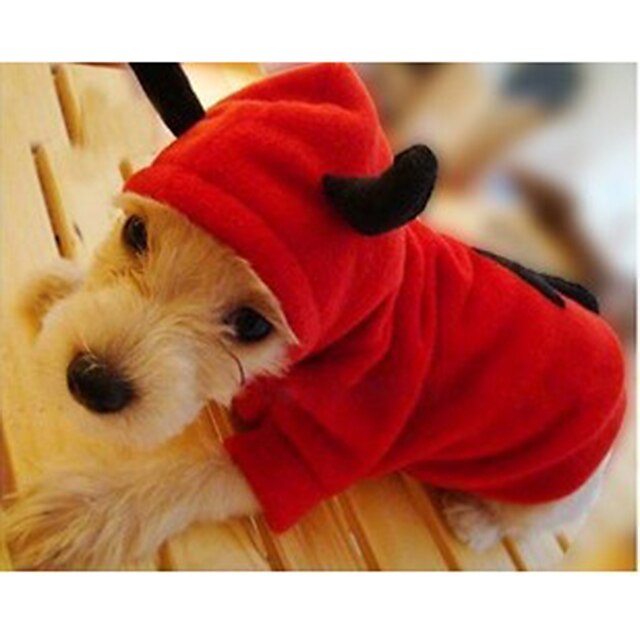  Katze / Hund Kostüme / Kapuzenshirts Hundekleidung Engel & Teufel Rot Kord Kostüm Für Haustiere Herrn / Damen Cosplay