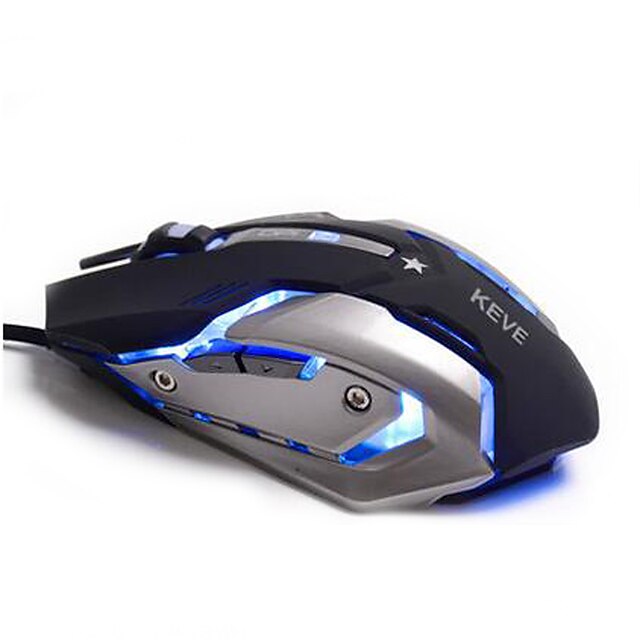  Programmable 6 Buttons LED Optical USB Pofessional Mental Bottoms Gaming Mouse Mice Adjustable 4000 DPI