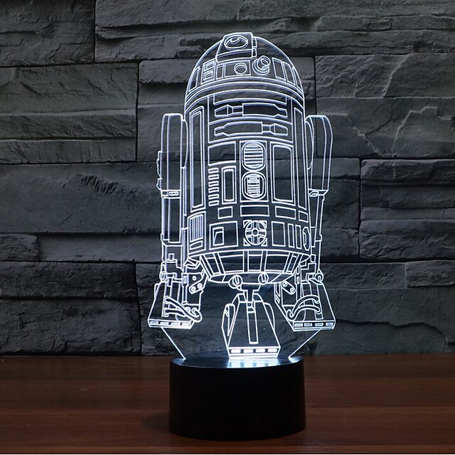  1 piesă 3D Nightlight Decorativ LED