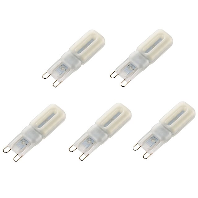  4.5 W LED Bi-pin Lights 2700-6500 lm G9 T 22 LED Beads SMD 2835 Dimmable Decorative Warm White Cold White 220-240 V / 5 pcs / RoHS / CCC