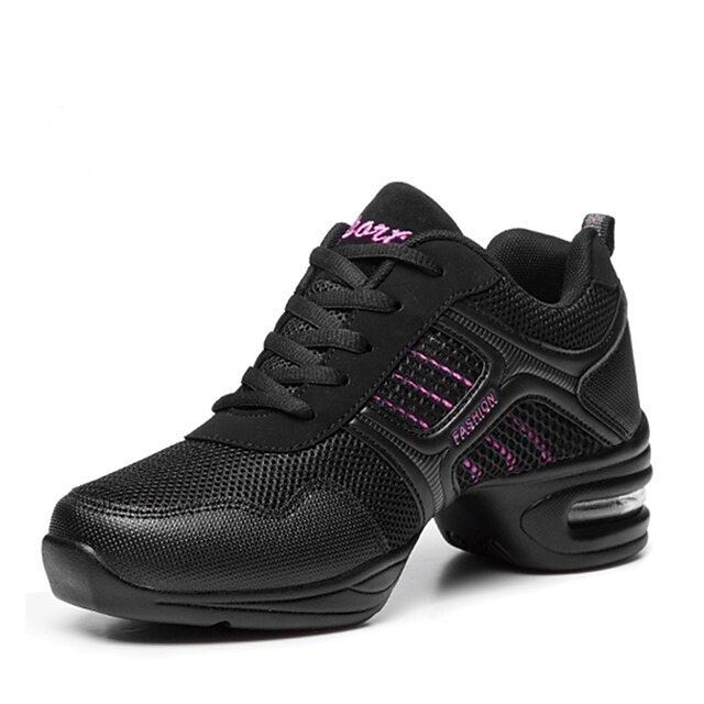 Mulheres Tênis de Dança / Sapatos de Dança Moderna Courino / Tecido Botas / Têni Sem Salto Não Personalizável Sapatos de Dança Rosa claro