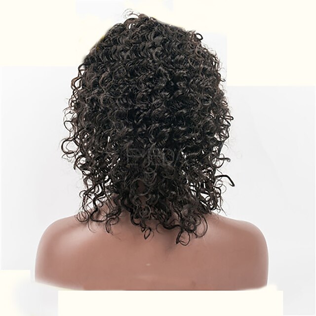  Włosy naturalne Pełna siateczka Siateczka z przodu Peruka styl Curly Peruka 120% Gęstość włosów Naturalna linia włosów Peruka afroamerykańska W 100% ręcznie wiązane Damskie Krótkie Długość średnia