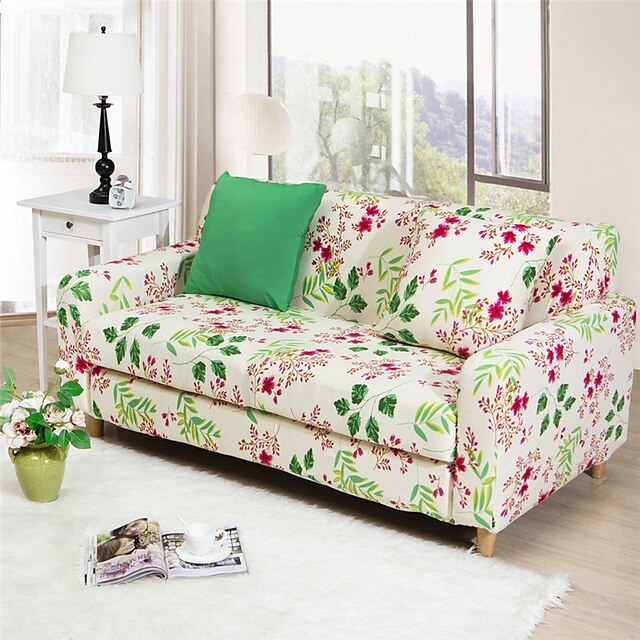  kleurrijke bloemen multifunctionele all-inclusive full sofa te dekken hoes stretchstof elastisch effen kleur bank case