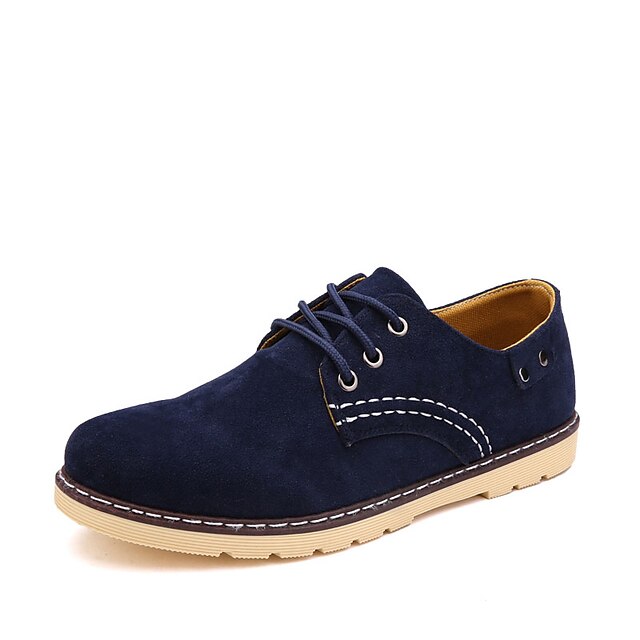  Hombre Zapatos de gamuza PU Primavera / Otoño Confort Oxfords Borgoña / Azul / Marrón