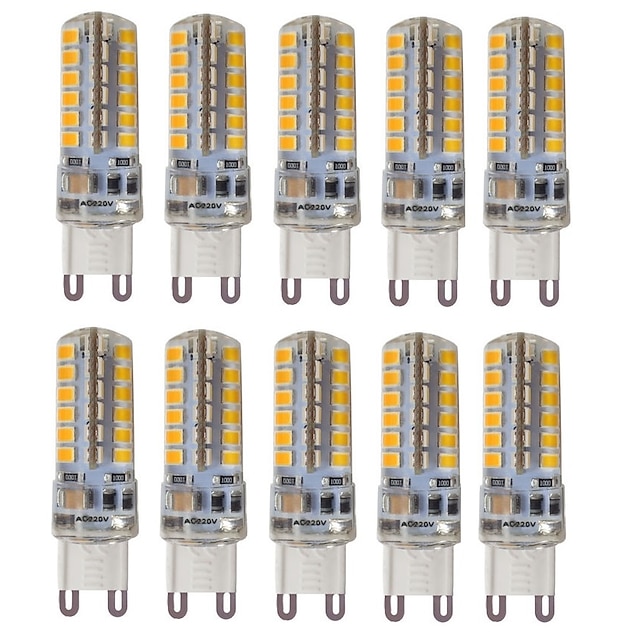  10ks 3 W LED Bi-pin světla 300-350 lm G9 T 48 LED korálky SMD 2835 Voděodolné Ozdobné Teplá bílá Chladná bílá Přirozená bílá 220-240 V 110-130 V
