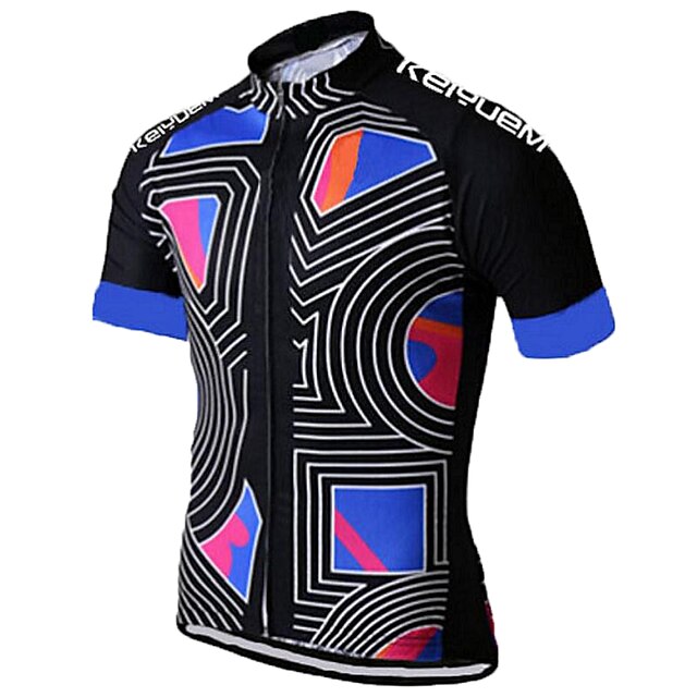  KEIYUEM Homens Mulheres Manga Curta Camisa para Ciclismo Coolmax® 100% Poliéster Silicone Moto Camisa / Roupas Para Esporte Blusas Respirável Secagem Rápida Resistente Raios Ultravioleta Esportes