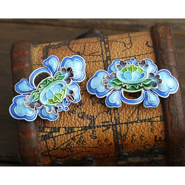 DIY smykker blå blomst stil kobber sjarm