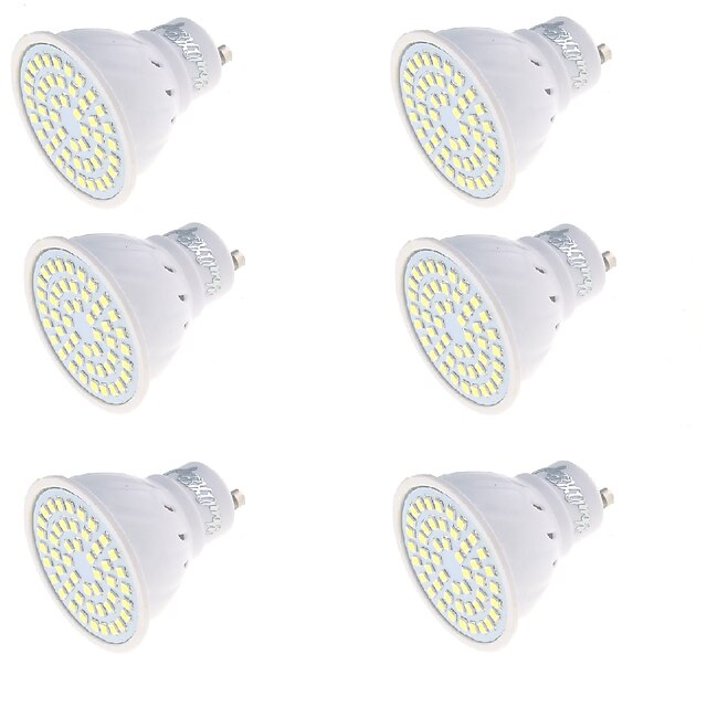  YouOKLight 6PCS 3 W LED ضوء سبوت 250 lm GU10 MR16 48 الخرز LED SMD 2835 ديكور أبيض دافئ أبيض كول 220-240 V / 6 قطع / بنفايات / FCC