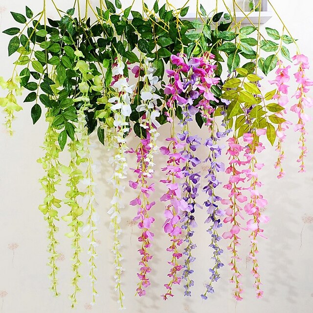  Artificial Flowers 1 Branch Modern Style Violet Wall Flower