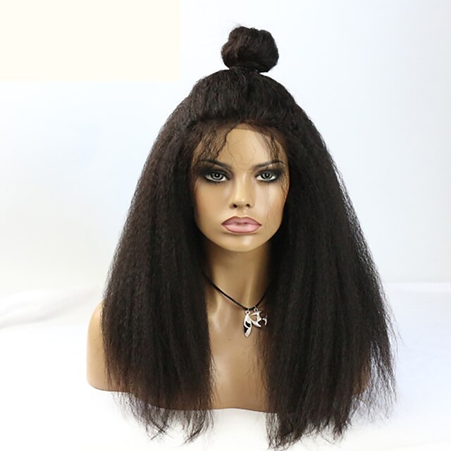  Human Hair Full Lace / Lace Front Wig Deep Wave 130% Density Natural Hairline / African American Wig / 100% Hand Tied Short / Medium Length / Long Women's Human Hair Lace Wig