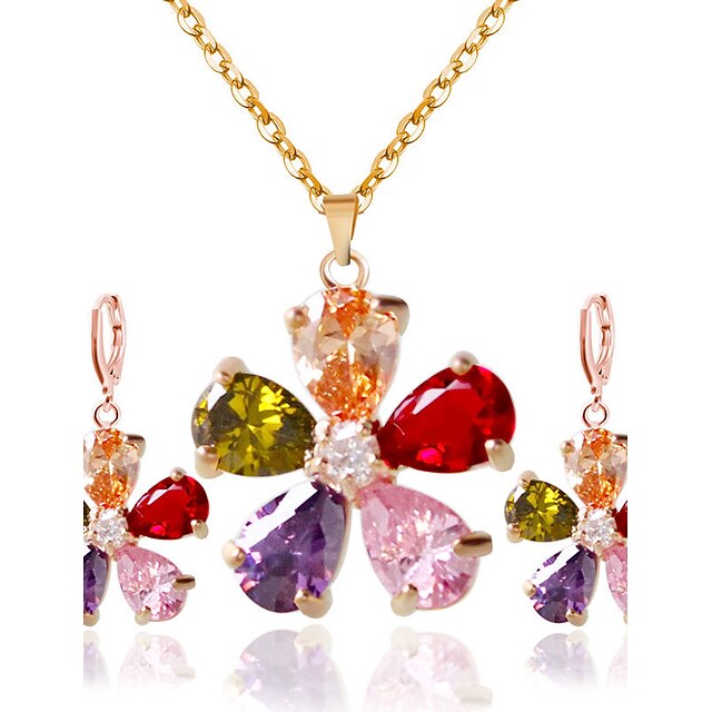  Pentru femei Seturi de bijuterii de mireasă cercei Bijuterii Multicolor Pentru Petrecere Nuntă