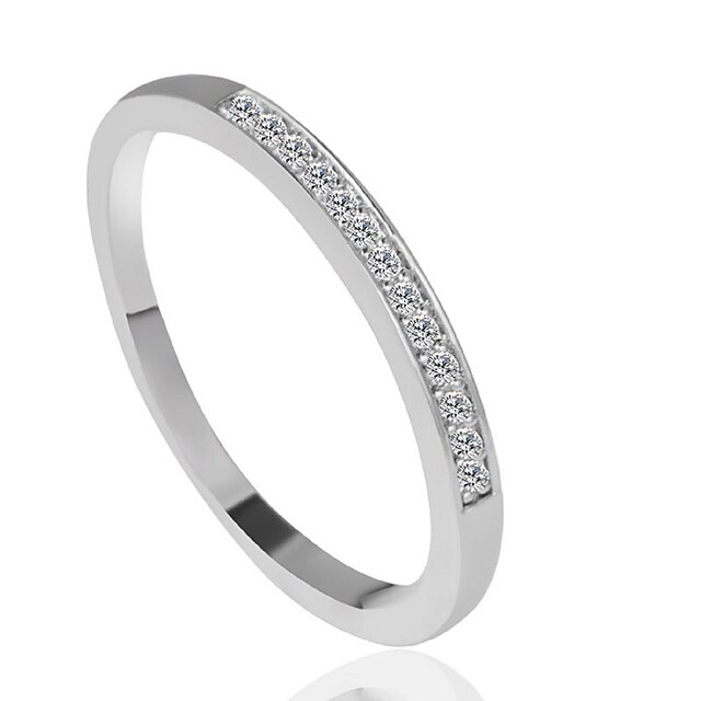  Band Ring For Women's Party Wedding Casual Alloy Silver / Daily
