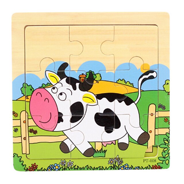  Jigsaw Puzzle Educational Toy Classic Wooden Cartoon Kid's Kids Boys' Girls' Toy Gift