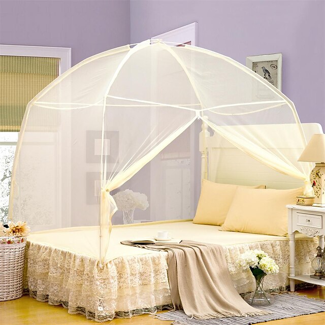  Mosquito Net  Mongolian Yurt Polyester For Twin / Full / Queen / King Bed Pink Blue Yellow White