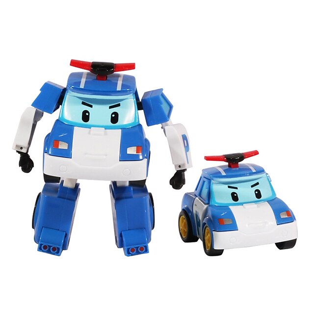 רובוט מכוניות צעצוע רכב משטרה צעצועים מכונה רובוט אנימה חתיכות מתנות