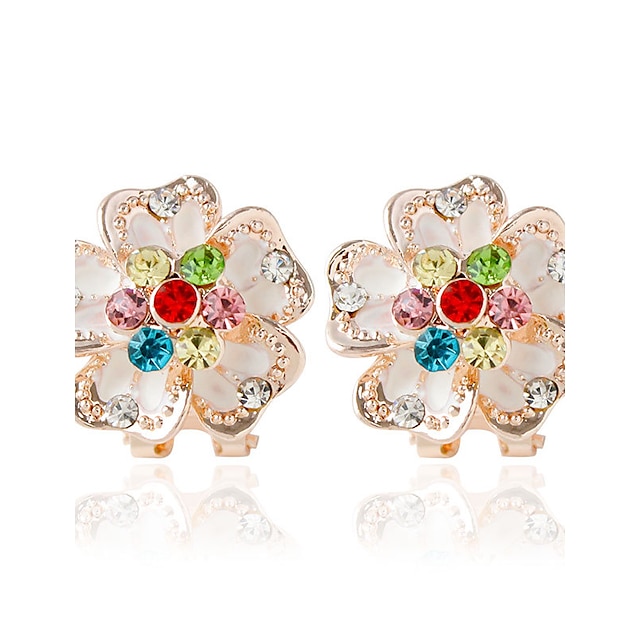  Women's Stud Earrings Drop Earrings Flower Fashion Earrings Jewelry Rainbow For Wedding 1pc
