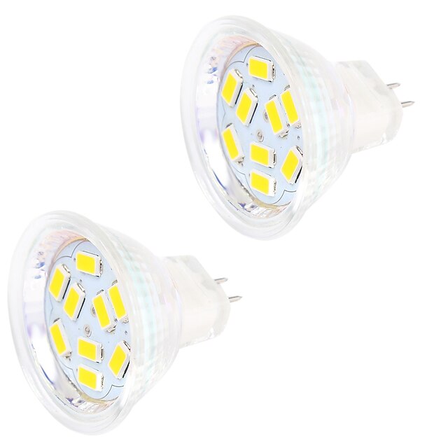  2 W LED Doppel-Pin Leuchten 200 lm GU4(MR11) MR11 9 LED-Perlen SMD 5730 Dekorativ Warmes Weiß Kühles Weiß 12 V / 2 Stück / RoHs