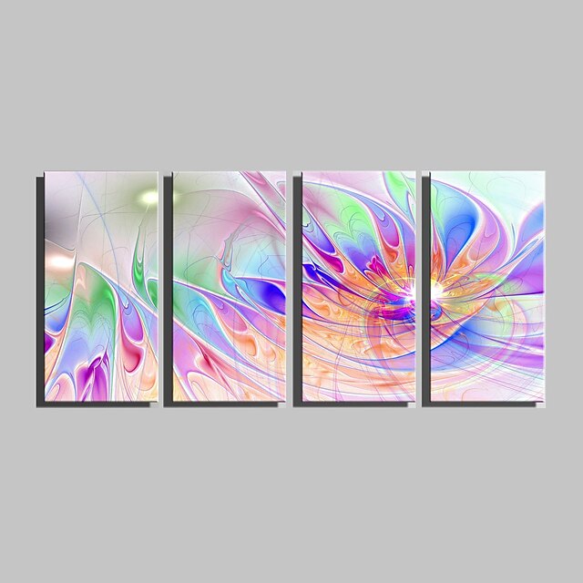  Stretched Canvas Print Botanical Four Panels Vertical Print Wall Decor Home Decoration