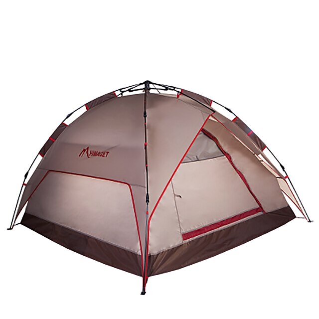  HIMAGET 3-4 אנשים אוהל משולש קמפינג אוהל חדר אחד אוהל אוטומטי שמור על חום הגוף עמיד ללחות מאוורר היטב יציבות עמיד למים ייבוש מהיר עמיד