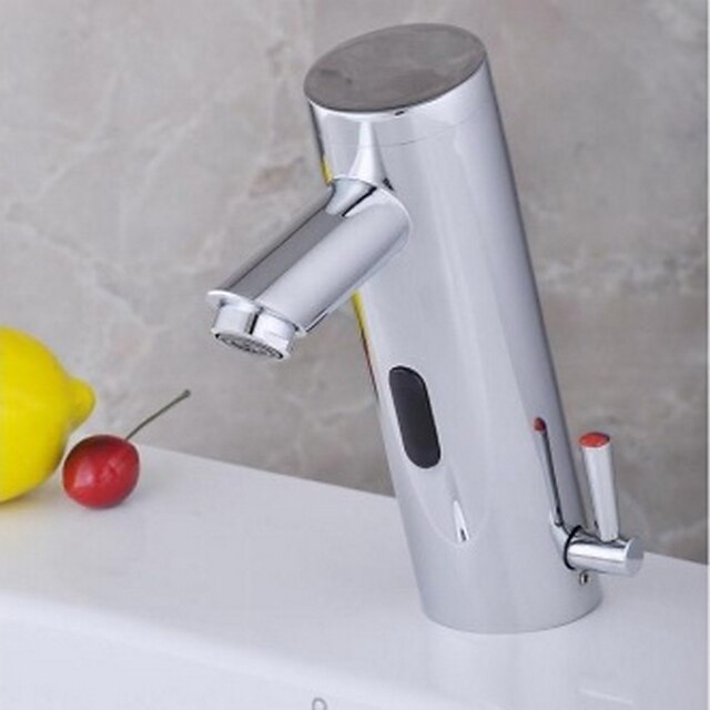  Bathroom Sink Faucet - Touch / Touchless Chrome Centerset One Hole / Hands free One HoleBath Taps / Brass