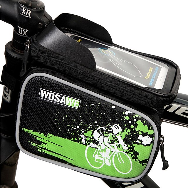  WOSAWE Sac de téléphone portable / Sac de cadre de vélo 6 pouce Etanche, Réfléchissant, Ecran tactile Cyclisme pour iPhone 8 Plus / 7