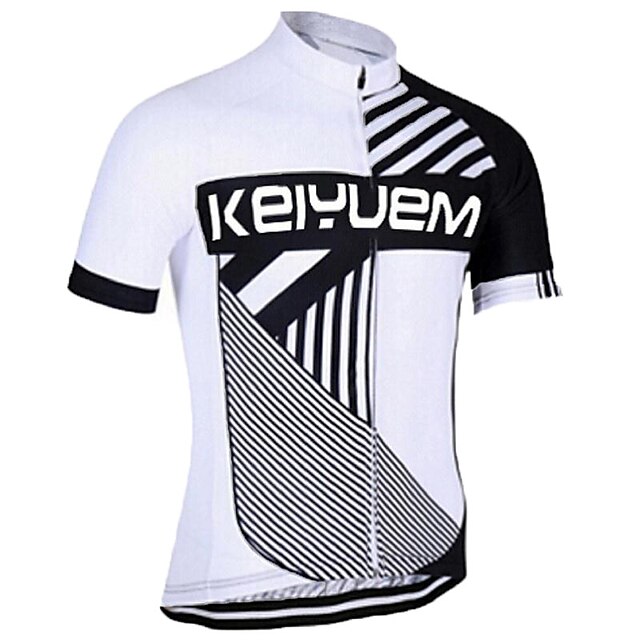  KEIYUEM Herr Dam Kortärmad Cykeltröja Coolmax® 100% Polyester Silikon Cykel Tröja Överdelar Andningsfunktion Snabb tork UV-Resistent sporter Kläder / Elastisk / Bakficka / Svettavvisande