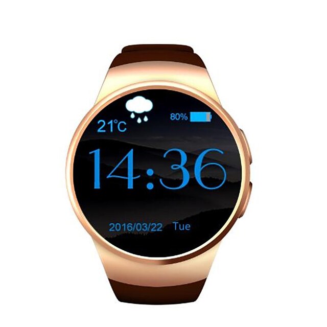  elegante reloj de la tarjeta sim micro monitor de frecuencia cardíaca pantalla circular perdido anti reloj recordatorio bluetooth