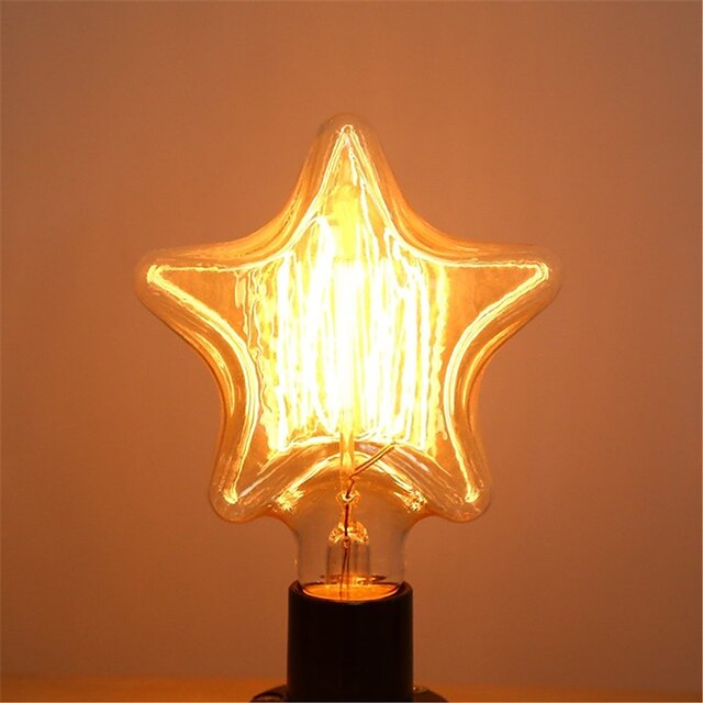  pentagram edison 40W E27 lyspærer vintage wolframlampe antikke dekorere belysning for anheng (AC220-240V)