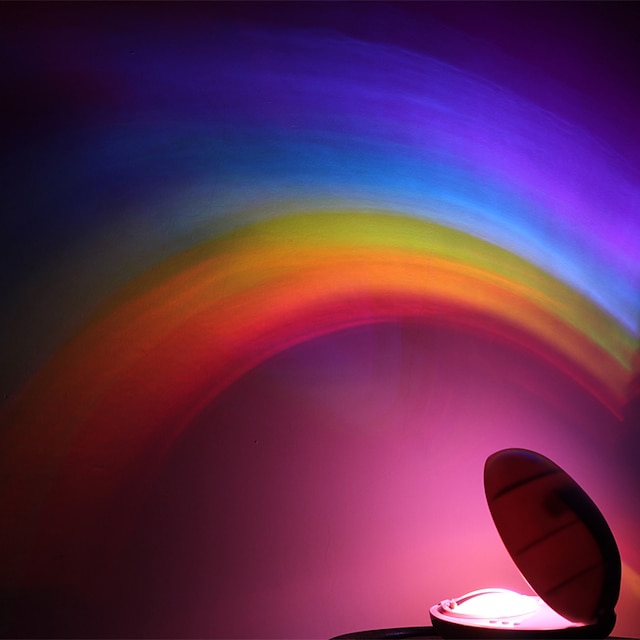  Lâmpada de projeção de arco-íris lava em forma de ovo lâmpada de projeção colorida levou luz da noite criativa