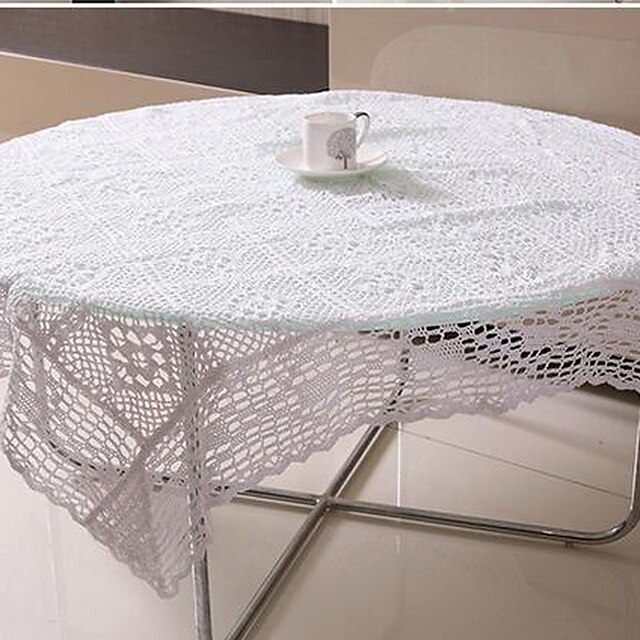  100% Baumwolle Quadratisch Tischdecken Blumen Tischdekorationen
