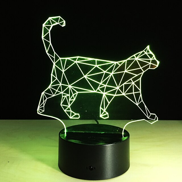  1 st 3D nattlampa Fjärrkontroll / Färgskiftande / Liten storlek Artistisk / LED / Modernt Modernt