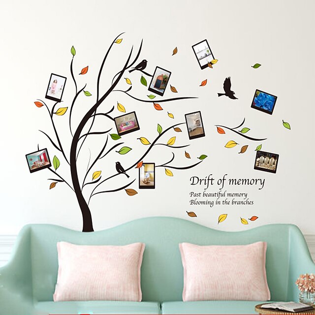  Still Life / Romance / Botanical Wall Stickers Plane Wall Stickers Decorative Wall Stickers, Vinyl Home Decoration Wall Decal Wall Decoration / Removable / Re-Positionable