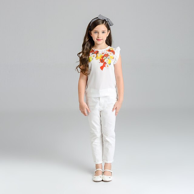 

Girls' Floral Sleeveless Clothing Set