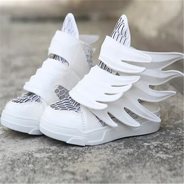  Sneakers-GummiUnisex-Hvid Sort-Udendørs-Flad hæl