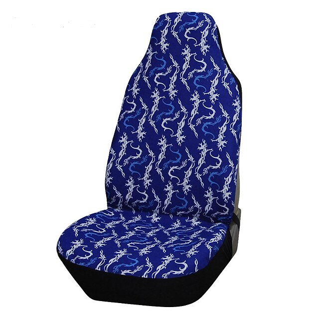  1Pcs 100% Cotton Cloth Car Seat Cover Universal Fit Most Car Front Seat  Blue Style Seat Cover Auto Interior Accessories