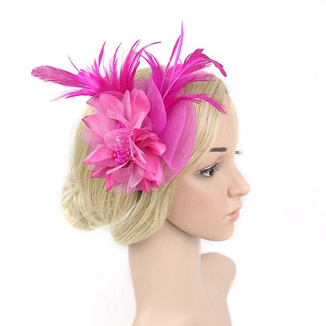  Feather / Net Fascinators with 1 Wedding / Special Occasion Headpiece