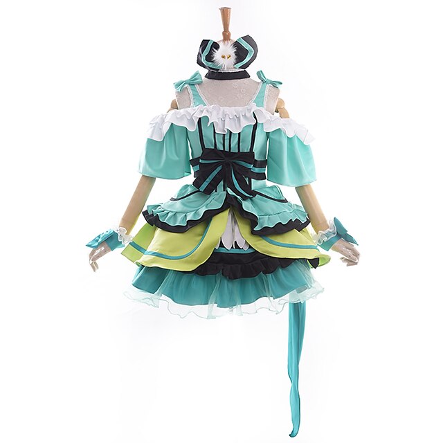  Inspired by Love Live Kotori Minami Anime Cosplay Costumes Halloween Costumes Cosplay Suits / Dresses Patchwork Short Sleeve Dress / Headpiece / Gloves For Women's