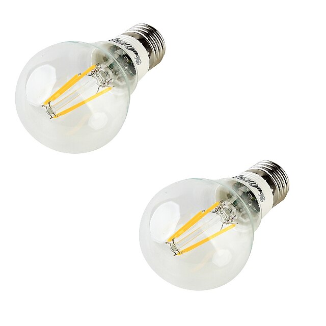  YouOKLight 2PCS E27 4xCOB 4W 400LM 3000K Warm White Globe Bulbs Edison  LED Filament Light(85-265v)