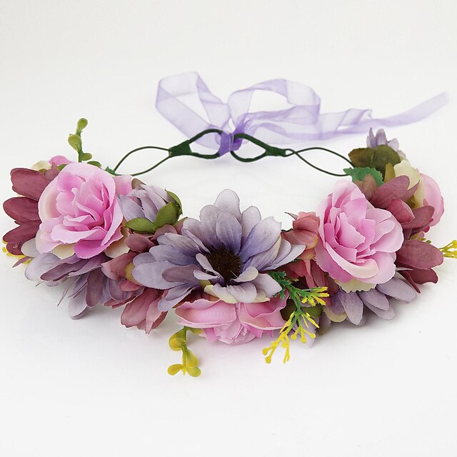  Women's / Flower Girl's Fabric Headpiece-Wedding / Special Occasion / Casual / Outdoor Wreaths 1 Piece Clear