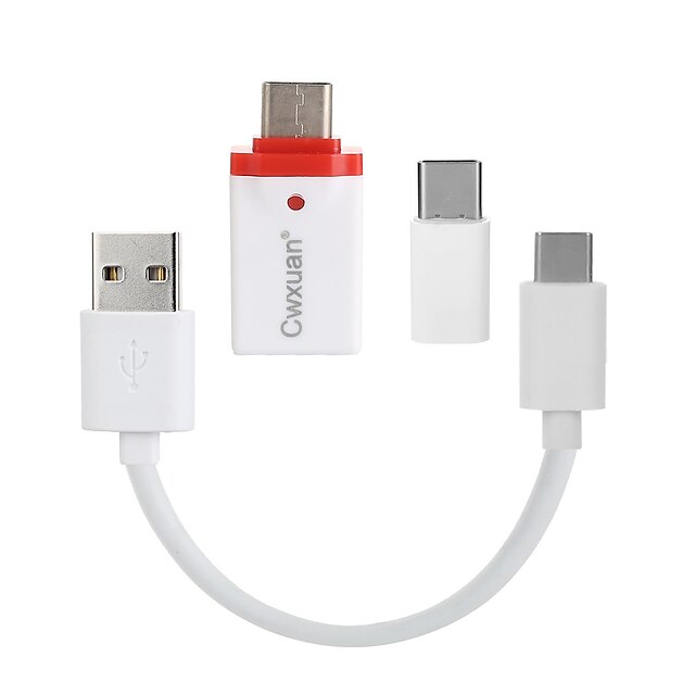  USB 3.1 Cable & Type C Male to Micro USB Female Adapter + Type C Male to USB 3.0 Female Adapter