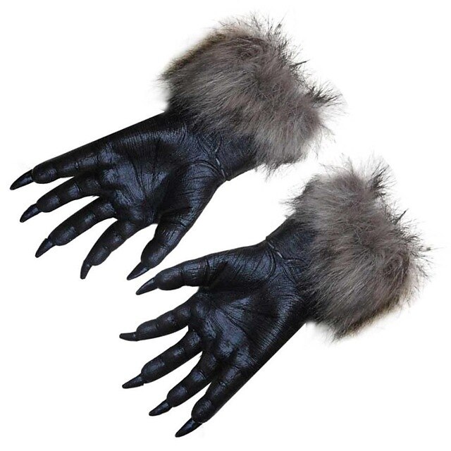  Halloween Horror Werewolf Wolf Paws Claws Party Halloween Wolf Gloves Halloween Scary Horror Cosplay Gloves